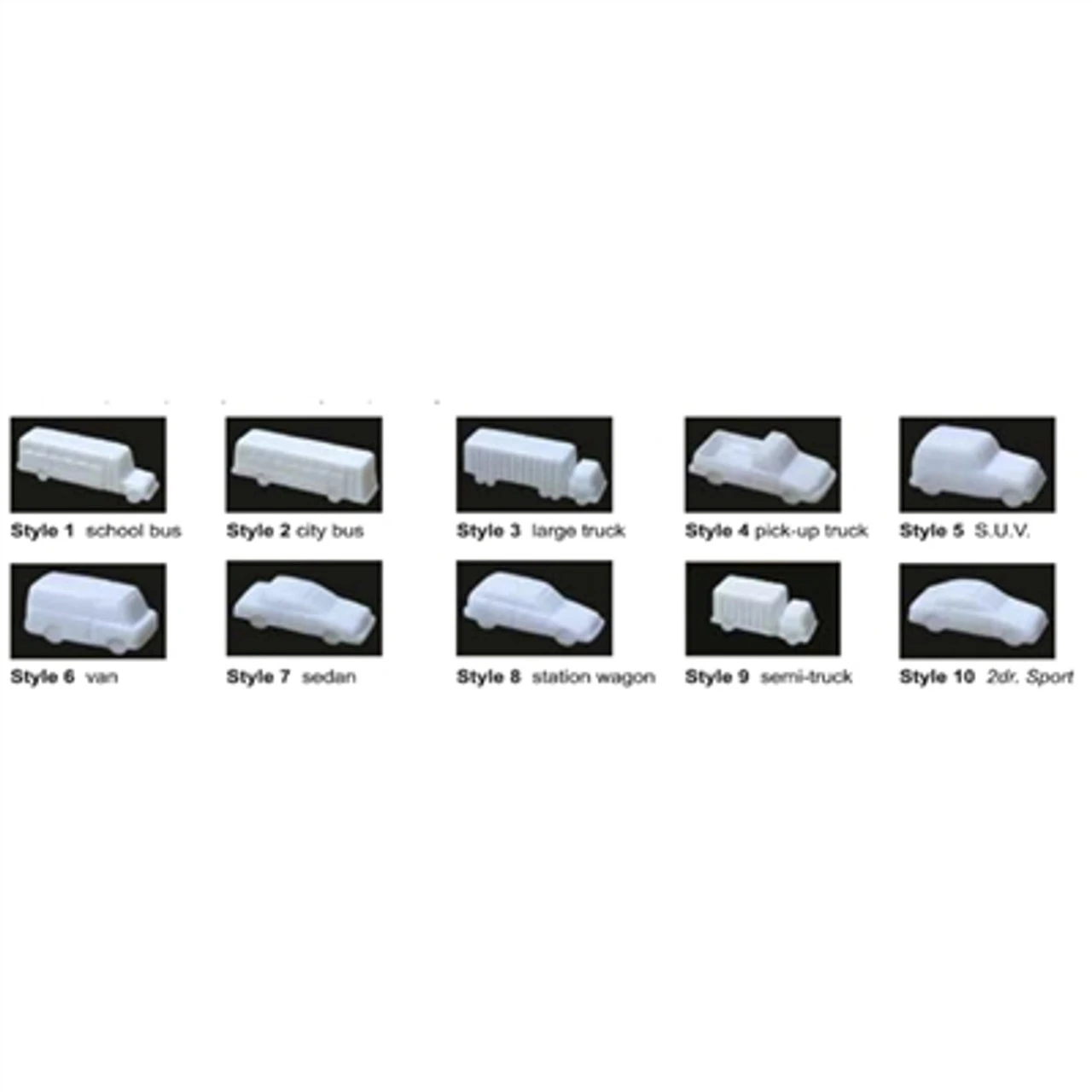 JTT 97010 - Autos: Mixed 7 Styles 7/pk 1/8" = 1'0" - 1:100 1 JTT 97010 - Autos: Mixed 7 Styles 7/pk 1/8" = 1'0" - 1:100