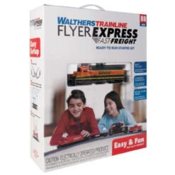 Walthers Trainline 1210 - Flyer Express Fast Freight Train Set - Standard DC - BNSF - HO Scale