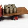 Classic Metal Works 40019 - International Harvester R-190 Flatbed W/Drum Load - Assembled - Mini Metals -- Maroon - HO Scale