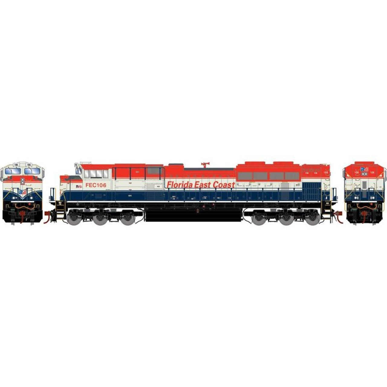 Athearn Genesis 70576 - EMD SD70M-2 Florida East Coast (FEC) 106 - HO Scale 1 Athearn Genesis 70576 - EMD SD70M-2 Florida East Coast (FEC) 106 - HO Scale