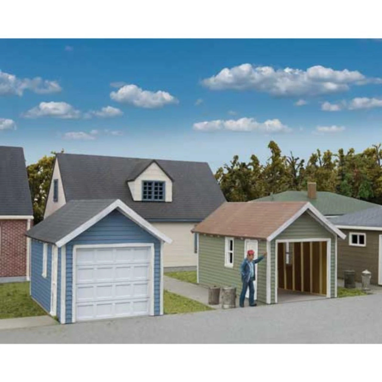 Walthers Cornerstone 933-3796 - Single-Car Garage 2/ - HO Scale 1 Walthers Cornerstone 933-3796 - Single-Car Garage 2/ - HO Scale
