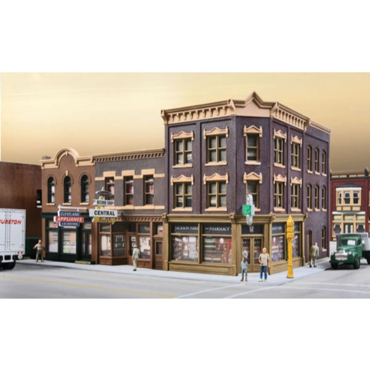 Walthers Cornerstone 933-4041 - Merchant's Row V Kit - HO Scale 1 Walthers Cornerstone 933-4041 - Merchant's Row V Kit - HO Scale