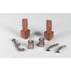 Monroe Models 2304 - Chimneys, Vents And Lights Unpainted Metal - HO Scale