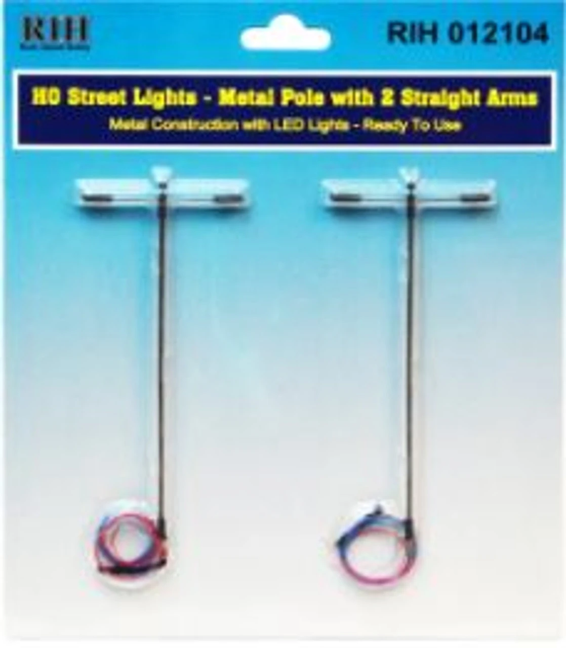 Rock Island Hobby 012104 - HO Scale Street Lights With Single Pole And 2 Straight Arms - HO Scale 1 Rock Island Hobby 012104 - HO Scale Street Lights With Single Pole And 2 Straight Arms - HO Scale