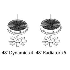 Athearn 11693 - Fans Set, 48" Late (3) - N Scale