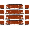 Athearn RTR 15158 - 40' 3-Bay Ribbed Hopper W/ Load BNSF 618064, 618059, 618040, 618012 - HO Scale