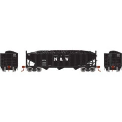 Athearn RTR 15162 - 40' 3-Bay Ribbed Hopper W/ Load Norfolk & Western (NW) 28810 - HO Scale