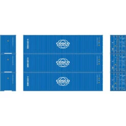 Athearn 17437 - 40' Corrugated Container (3) COSCO - N Scale