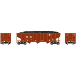 Athearn 25567 - 40' 3-Bay Ribbed Hopper W/ Load BNSF 618002 - N Scale