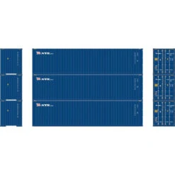 Athearn 27048 - 40' Corrugated HC Container (Set #1, 3 Pack) NYK Logistics - HO Scale