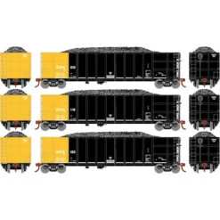 Athearn 3854 - Thrall High Side Gondola W/Load Zeigler Coal (ZCCX) 103, 118, 132 - N Scale