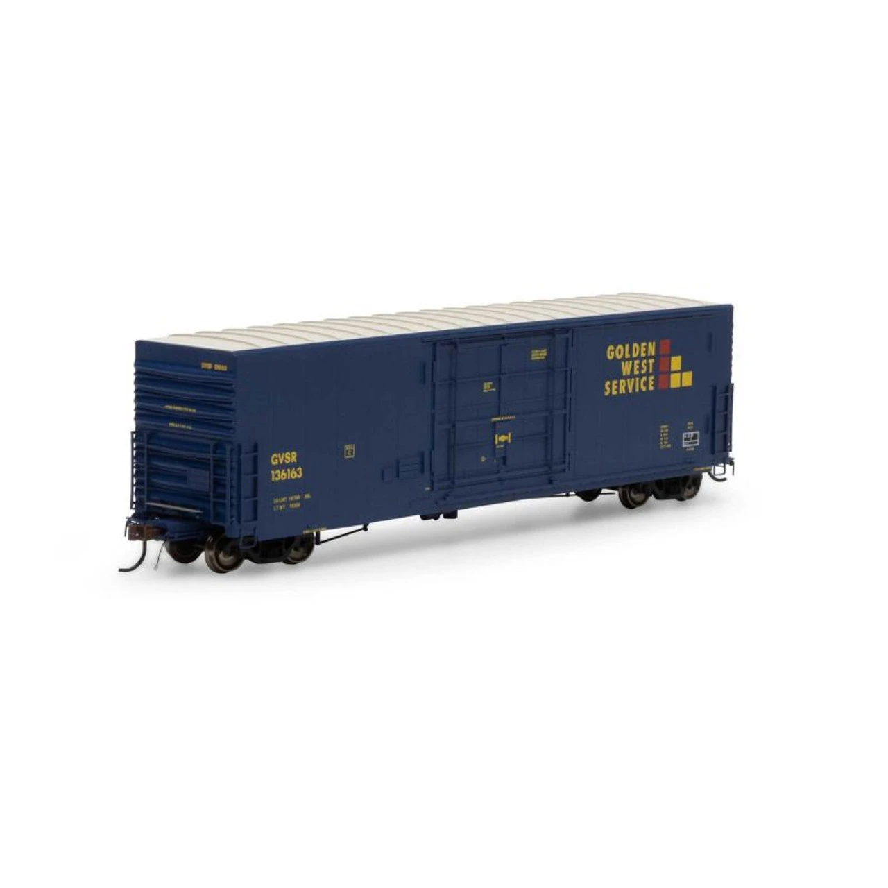 Athearn Genesis 26837 - 50' PC&F Smooth Side Boxcar Golden West Service (GVSR) 136163 - HO Scale 1 Athearn Genesis 26837 - 50' PC&F Smooth Side Boxcar Golden West Service (GVSR) 136163 - HO Scale