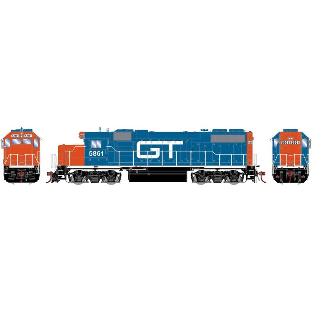 Athearn Genesis 71715 - EMD GP38-2 Grand Trunk Western (GTW) 5861 - HO Scale 1 Athearn Genesis 71715 - EMD GP38-2 Grand Trunk Western (GTW) 5861 - HO Scale