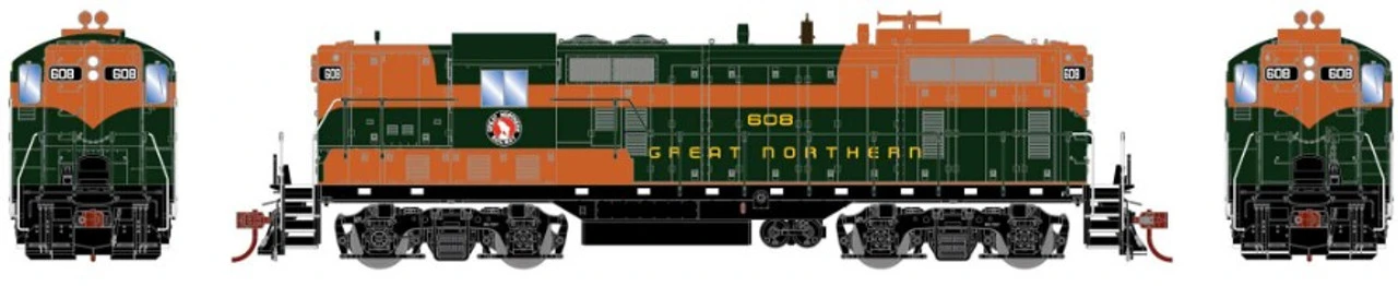 Athearn Genesis 82252 - EMD GP7 Great Northern (GN) 608 - HO Scale 1 Athearn Genesis 82252 - EMD GP7 Great Northern (GN) 608 - HO Scale