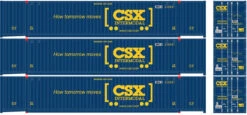 Atlas 20006662 - 53' JINDO Container (3) CSX (CSXU) - HO Scale