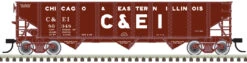Atlas 20006920 - AAR 70 Ton 3-Bay Open Hopper Chicago & Eastern Illinois (C&EI) 86327 - HO Scale