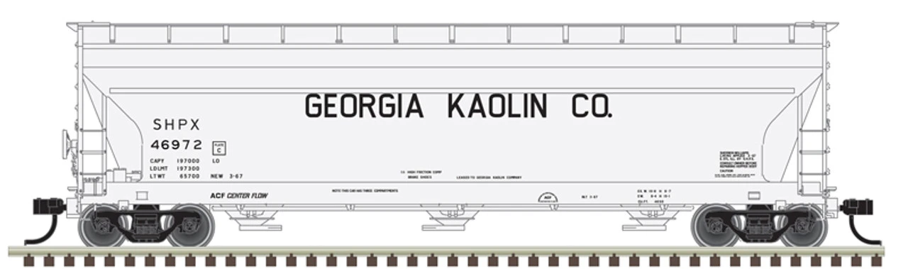 Atlas 20006936 - ACF® 4650 Centerflow Hopper Georgia Kaolin (SHPX) 46965 - HO Scale 1 Atlas 20006936 - ACF® 4650 Centerflow Hopper Georgia Kaolin (SHPX) 46965 - HO Scale