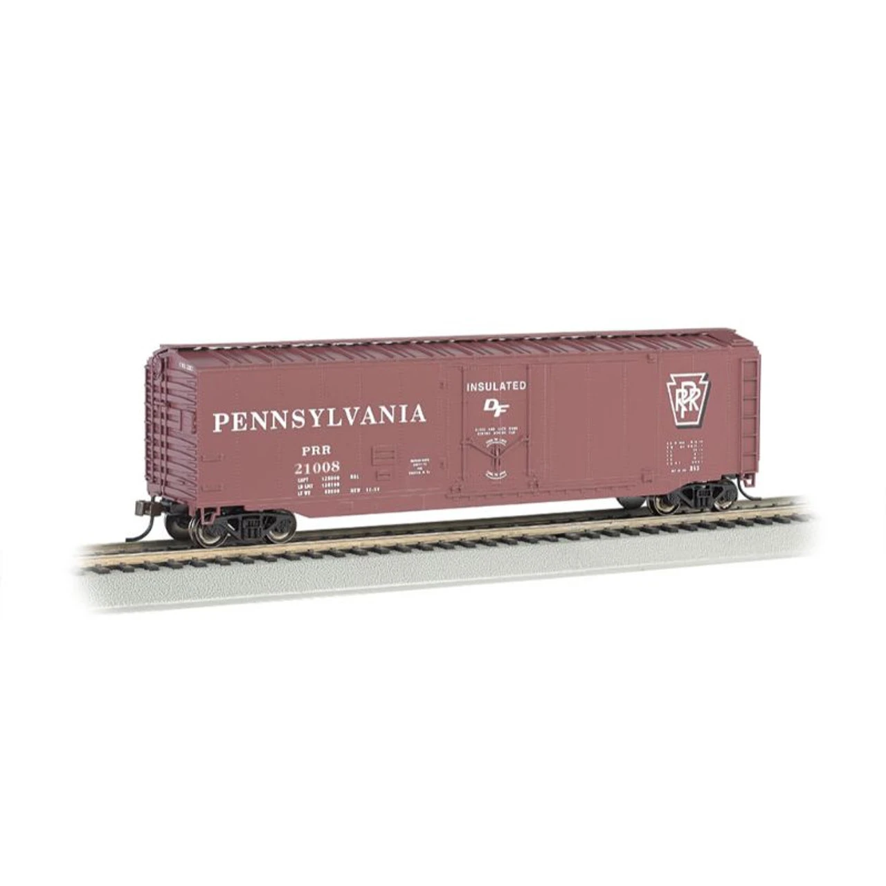 Bachmann 18039 - 50' Plug Door Box Car Pennsylvania (PRR) 21008 - HO Scale 1 Bachmann 18039 - 50' Plug Door Box Car Pennsylvania (PRR) 21008 - HO Scale