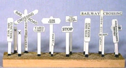 Banta Modelworks 2030 - Right-Of-Way Signs (62 Ea) - HO Scale Kit
