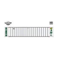 Class One Model Works CT00523 - Hyundai 48' Exterior-Post Containers Alaska Marine Lines 480132 - HO Scale