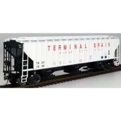 InterMountain 45393-10 - PS 4750 CU FT 3 Bay Rib-Sided Hopper - Terminal Grain Terminal Grain (TRGX) 1036 - HO Scale