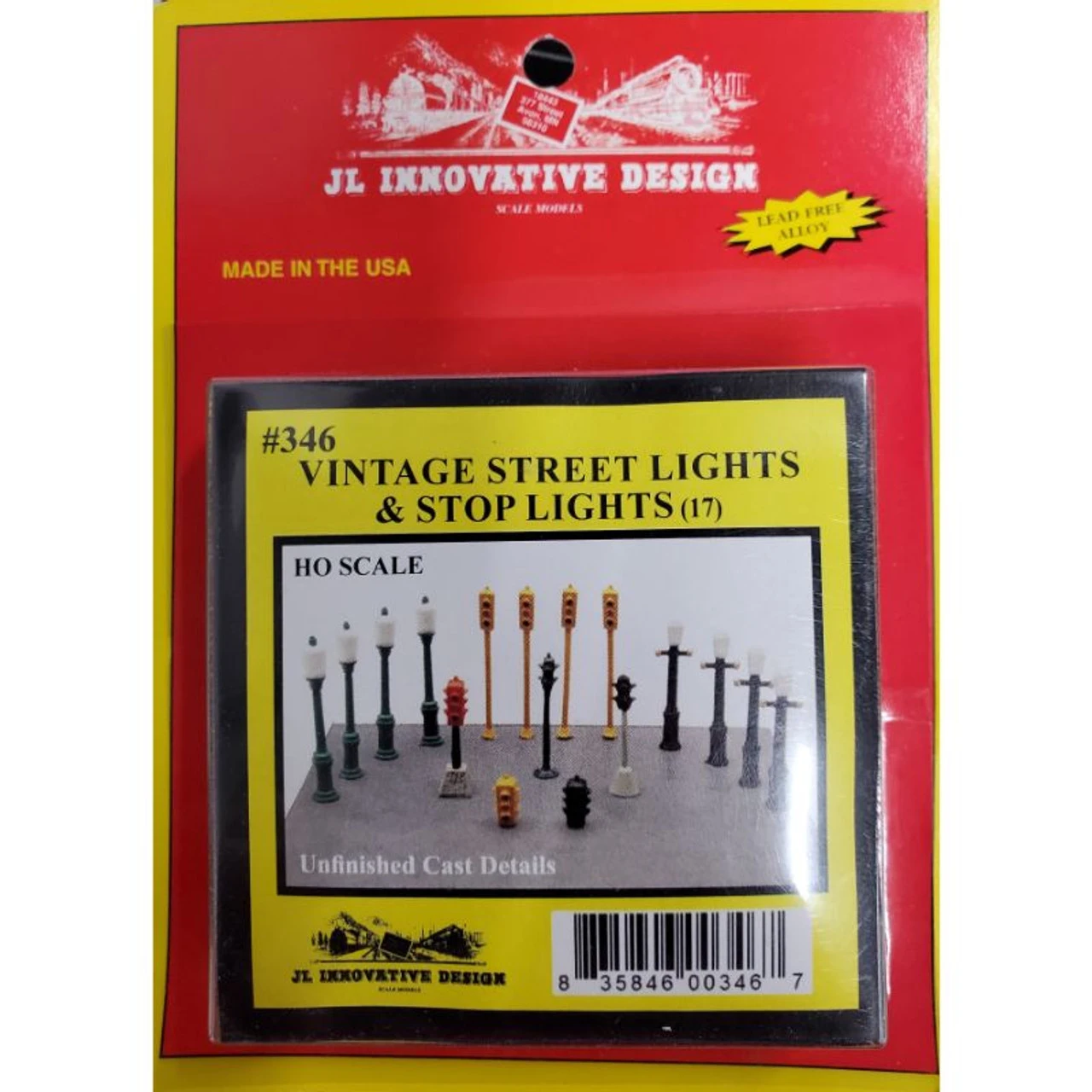 JL Innovative 346 - Vintage Street Lights & Stop Lights (17) - HO Scale 1 JL Innovative 346 - Vintage Street Lights & Stop Lights (17) - HO Scale