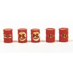 JL Innovative 812 - Custom Barrels (Gas Station, Orange)(5) - HO Scale