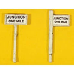 JL Innovative 837 - Custom Right Of Way Signs - Junction One Mile - HO Scale