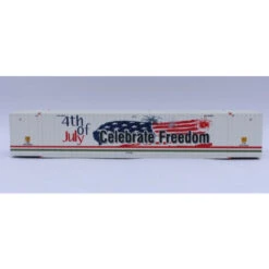 Jacksonville Terminal Co 535093 - 4th Of July - 53' HIGH CUBE 6-42-6 Corrugated Containers With Magnetic System. - N Scale
