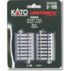 Kato 2-105 - 60mm (2 3/8") Straight Track [4 Pcs] - HO Scale