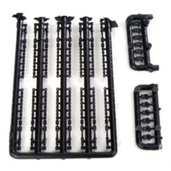 Lonestar Model 12119 - Load Tie Downs; 15 Chain W/Rachet & 12 Roll-Up Tie Downs - Black - HO Scale Kit