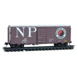 Micro-Trains Line 07300320 - 40' Standard Box Car, Single Door, Full Ladders, W/o Roofwalk Northern Pacific (NP) 45617 - N Scale