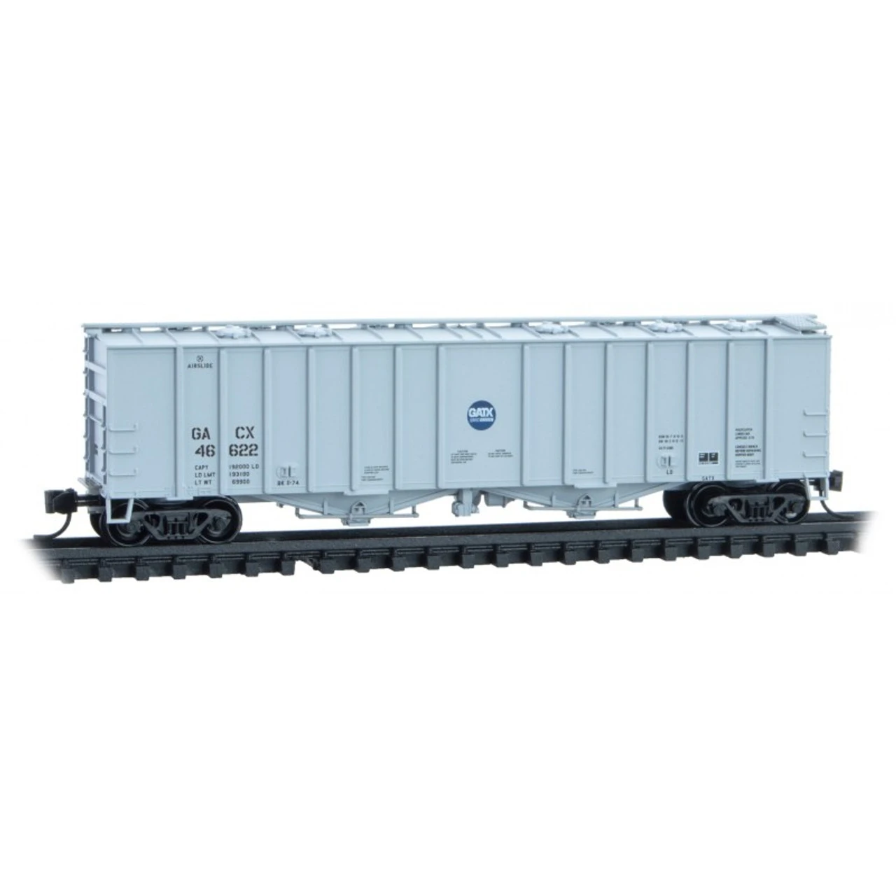 Micro-Trains Line 09800202 - 50'Airslide Covered Hopper GATX (GACX) 46622 - N Scale 1 Micro-Trains Line 09800202 - 50'Airslide Covered Hopper GATX (GACX) 46622 - N Scale