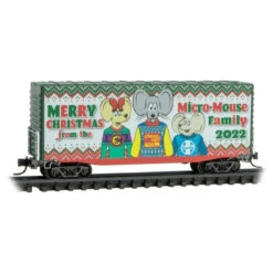 Micro-Trains Line 10100894 - 40' Hy-Cube Box Car, Single Door - Micro-Mouse 2022 Christmas Car 2022 - N Scale