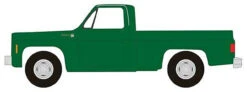 Classic Metal Works 30636 - 1979 Chevrolet Fleetside Pickup Truck - Assembled - Mini Metals(R) -- Green Poly - HO Scale