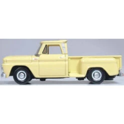 Oxford Diecast 87CP65007 - 1965 Chevrolet Stepside Pickup - Assembled -- Yellow - HO Scale Kit