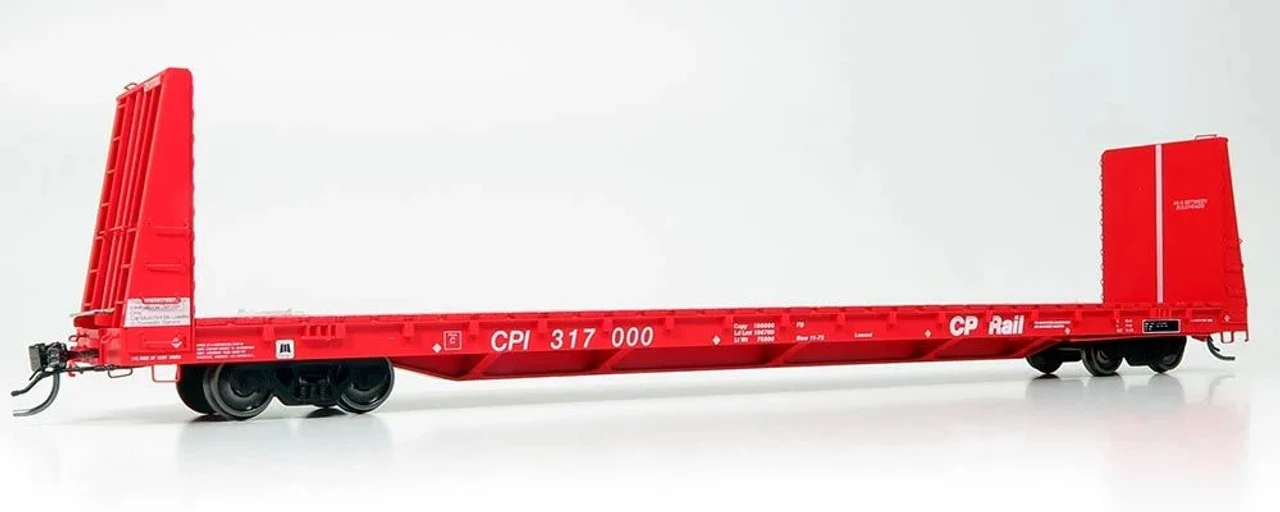 Rapido 147001A - Marine Industries 66' Bulkhead Flatcar Canadian Pacific Internationl (CPI) 317000 - HO Scale 1 Rapido 147001A - Marine Industries 66' Bulkhead Flatcar Canadian Pacific Internationl (CPI) 317000 - HO Scale