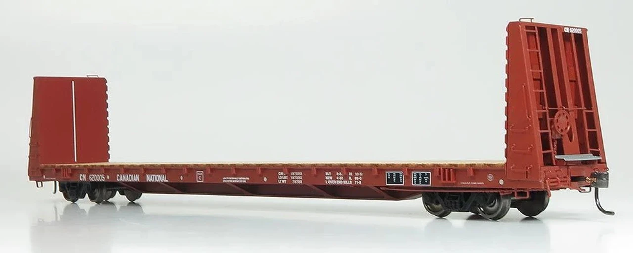 Rapido 147003A - Marine Industries 66' Bulkhead Flatcar Canadian National (CN) 620306 - HO Scale 1 Rapido 147003A - Marine Industries 66' Bulkhead Flatcar Canadian National (CN) 620306 - HO Scale