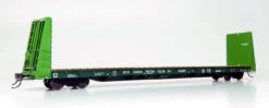 Rapido 147006A - Marine Industries 66' Bulkhead Flatcar British Columbia Railway (BCIT) 818010 - HO Scale