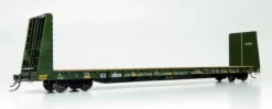 Rapido 147010A - Marine Industries 66' Bulkhead Flatcar Iowa, Chicago, & Eastern (ICE) 66010 - HO Scale