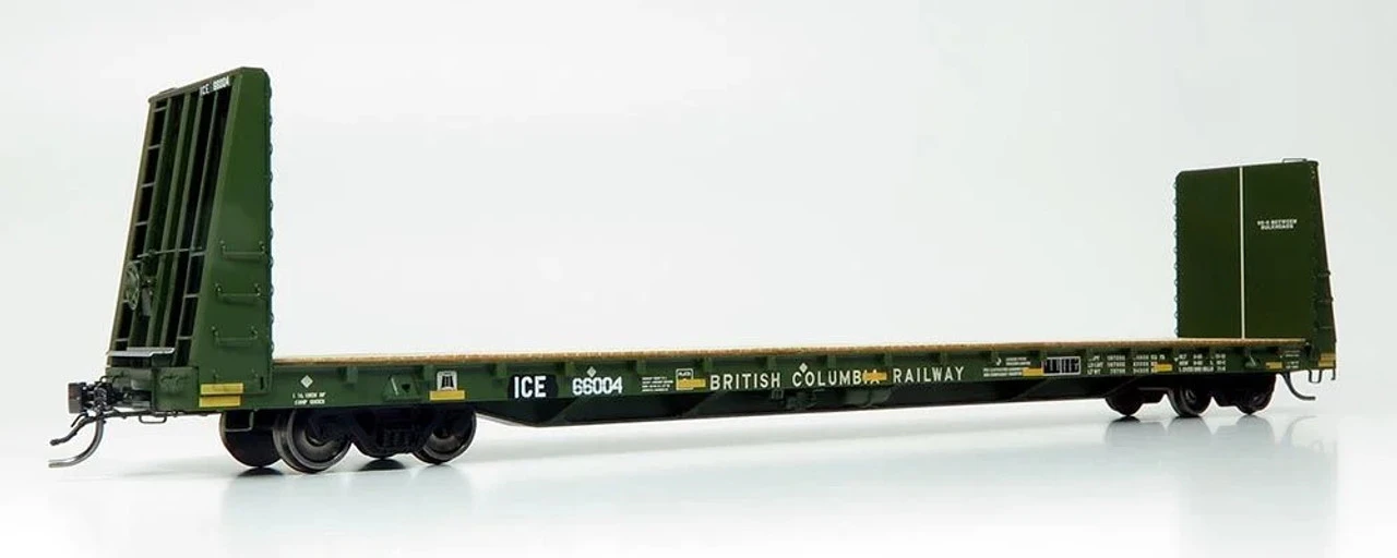 Rapido 147010A - Marine Industries 66' Bulkhead Flatcar Iowa, Chicago, & Eastern (ICE) 66015 - HO Scale 1 Rapido 147010A - Marine Industries 66' Bulkhead Flatcar Iowa, Chicago, & Eastern (ICE) 66015 - HO Scale