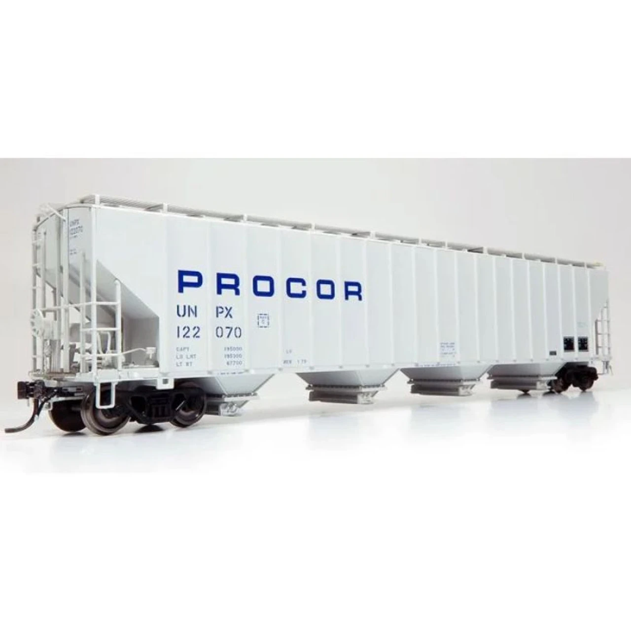 Rapido 157001-02 - Procor 5820 Covered Hopper: UNPX - Procor Blue Stencil Procor (UNPX) 122081 - HO Scale 1 Rapido 157001-02 - Procor 5820 Covered Hopper: UNPX - Procor Blue Stencil Procor (UNPX) 122081 - HO Scale