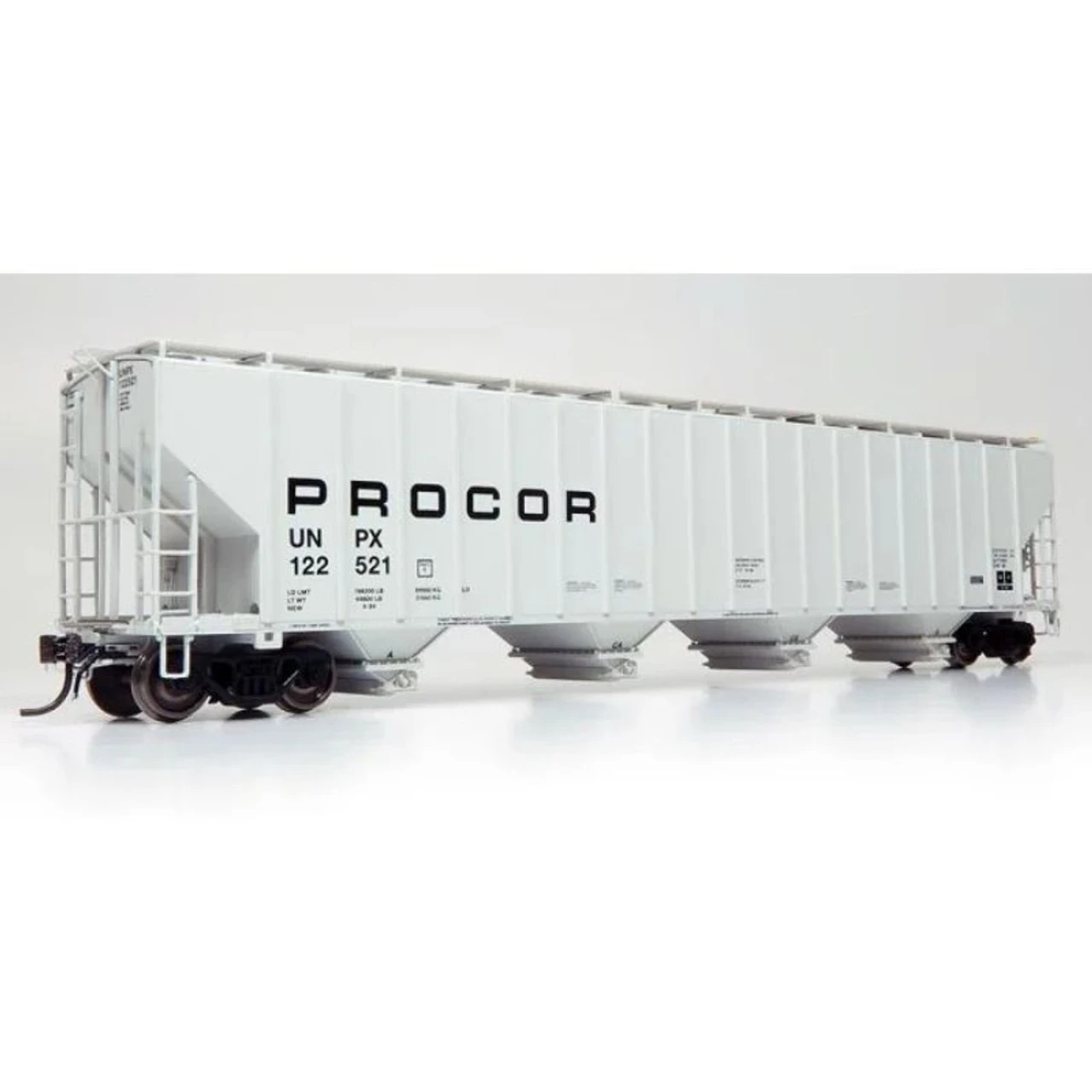 Rapido 157005-02 - Procor 5820 Covered Hopper: UNPX - Procor Low Black Solid Procor (UNPX) 122521 - HO Scale 1 Rapido 157005-02 - Procor 5820 Covered Hopper: UNPX - Procor Low Black Solid Procor (UNPX) 122521 - HO Scale