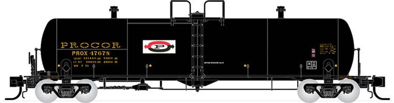 Rapido 53500302 - Procor 20K Gal Tank Car: PROX As Delivered Split P Logo Procor (PROX) 47680 - N Scale 1 Rapido 53500302 - Procor 20K Gal Tank Car: PROX As Delivered Split P Logo Procor (PROX) 47680 - N Scale