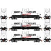 Athearn Roundhouse 72994 - Chemical Tank Car Baker Chocolates (GATX) 31051, 31053, 31060 - HO Scale