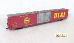 Tangent Scale Models 25046-03 - Greenville 86′ Double Plug Door Box Car Detroit, Toledo And Ironton (DTI) 26828 - HO Scale