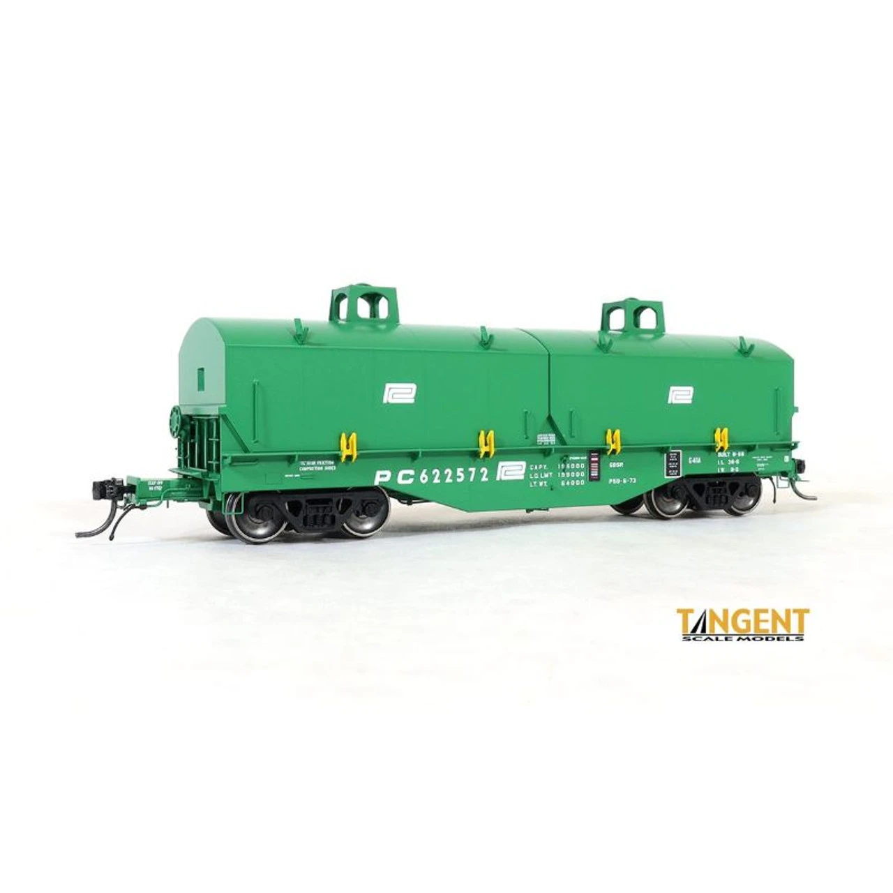 Tangent Scale Models 2701102 - Penn Central (PC) "G41A Repaint 1973" W/ Hoods - PRR Shops G41A Coil Car Penn Central (PC) 622572 - HO Scale 1 Tangent Scale Models 2701102 - Penn Central (PC) "G41A Repaint 1973" W/ Hoods - PRR Shops G41A Coil Car Penn Central (PC) 622572 - HO Scale