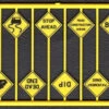 Tichy Train Group 8256 - Written Road Path Warning Signs - HO Scale