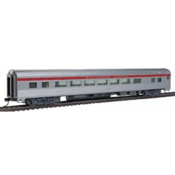 Walthers Mainline 910-30007 - 85' Budd Large-Window Coach - Ready To Run -- Southern Pacific (silver, Red) Southern Pacific (SP) Un-numbered - HO Scale