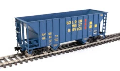 Walthers Mainline 910-56606 - 34' 100-Ton 2-Bay Hopper Golden West Service (GVSR) 629610 - HO Scale